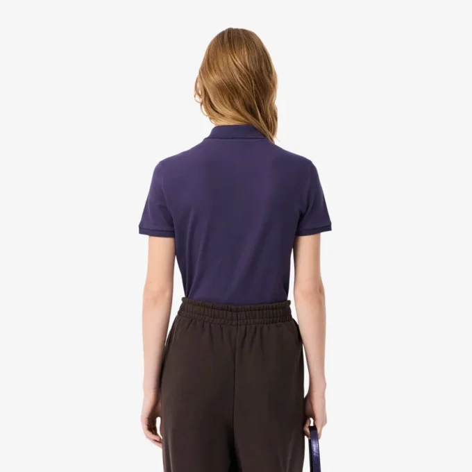 Polo L.12.D de mujer, corte ajustado y elástico, con tejido piqué