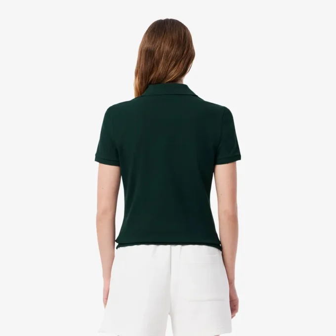 Polo L.12.D de mujer, corte ajustado y elástico, con tejido piqué