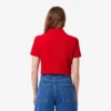 Polo L.12.D de mujer, corte ajustado y elástico, con tejido piqué