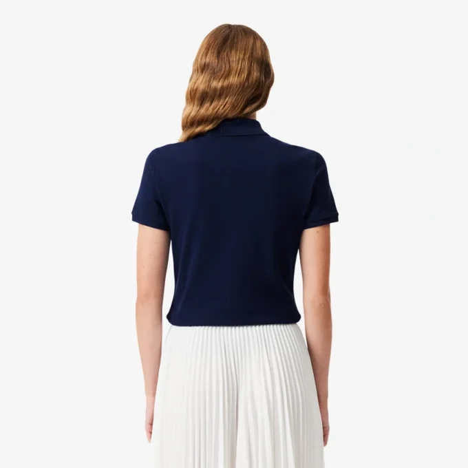 Polo L.12.D de mujer, corte ajustado y elástico, con tejido piqué