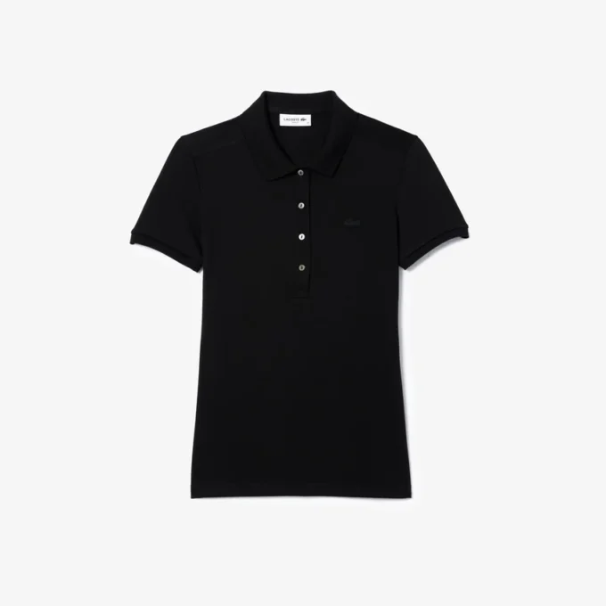 Polo L.12.D de mujer, corte ajustado y elástico, con tejido piqué