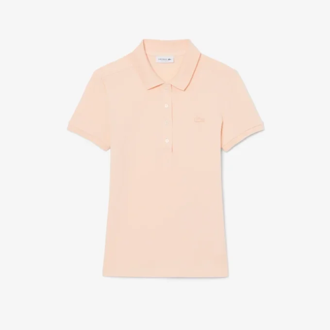 Polo L.12.D de mujer, corte ajustado y elástico, con tejido piqué