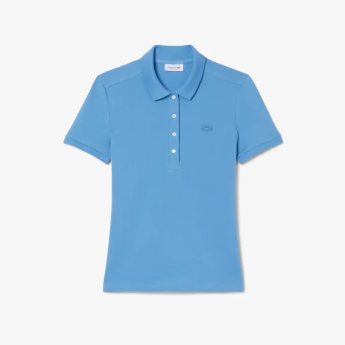 Polo L.12.D de mujer, corte ajustado y elástico, con tejido piqué