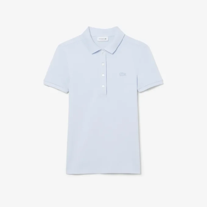 Polo L.12.D de mujer, corte ajustado y elástico, con tejido piqué