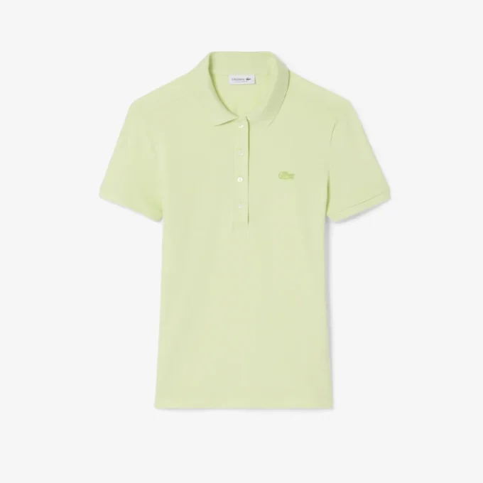 Polo L.12.D de mujer, corte ajustado y elástico, con tejido piqué