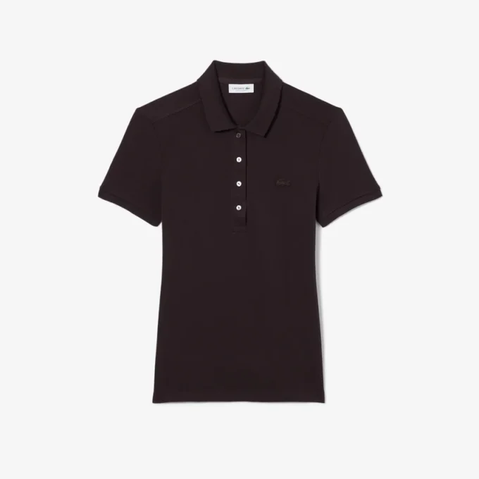 Polo L.12.D de mujer, corte ajustado y elástico, con tejido piqué