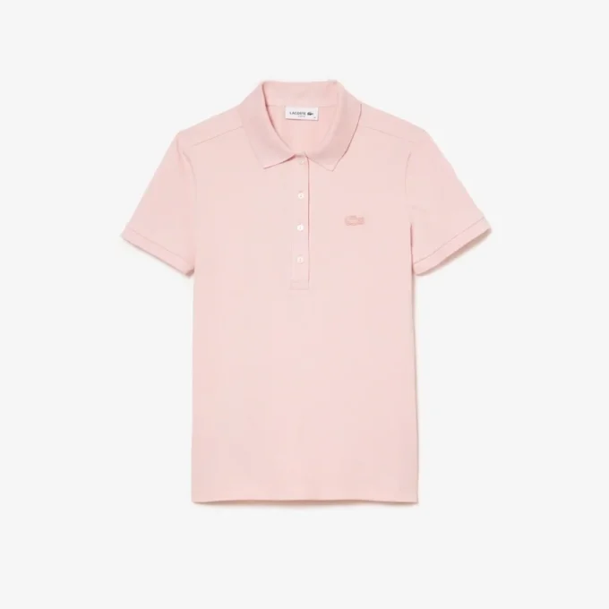 Polo L.12.D de mujer, corte ajustado y elástico, con tejido piqué