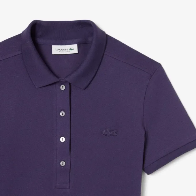 Polo L.12.D de mujer, corte ajustado y elástico, con tejido piqué