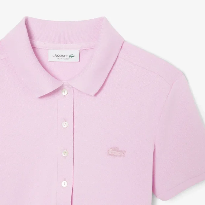 Polo L.12.D de mujer, corte ajustado y elástico, con tejido piqué