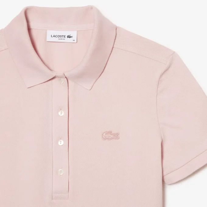 Polo L.12.D de mujer, corte ajustado y elástico, con tejido piqué