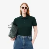 Polo L.12.D de mujer, corte ajustado y elástico, con tejido piqué