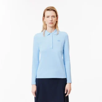 Polo L.12.D de mujer, corte ajustado y tejido elástico