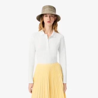 Polo L.12.D de mujer, corte ajustado y tejido elástico