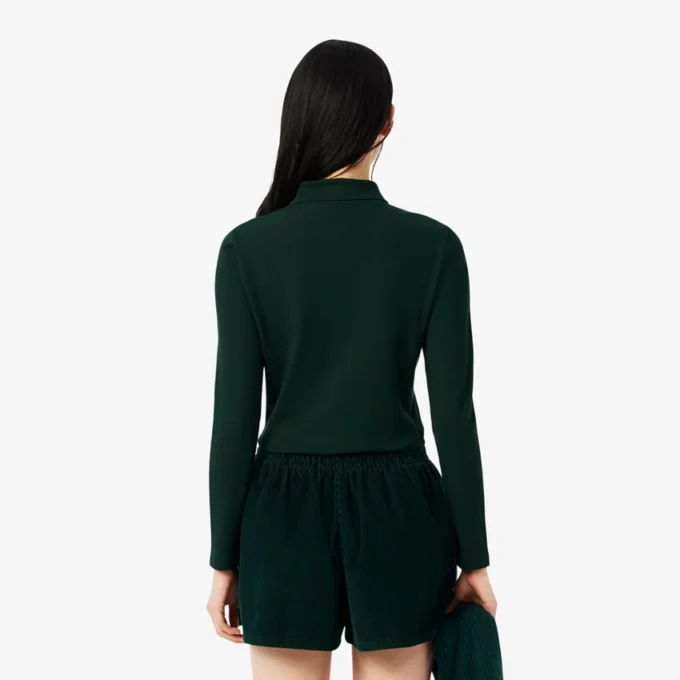 Polo L.12.D de mujer, corte ajustado y tejido elástico