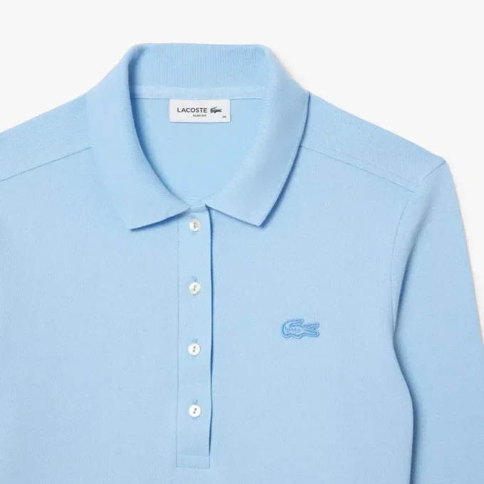 Polo L.12.D de mujer, corte ajustado y tejido elástico
