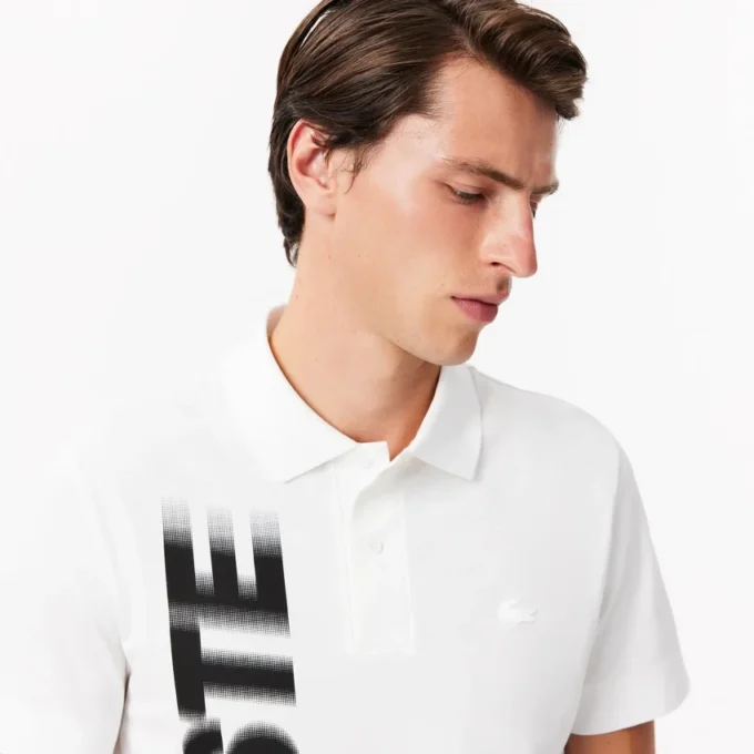 Polo Lacoste Movement estampado para hombre, corte regular