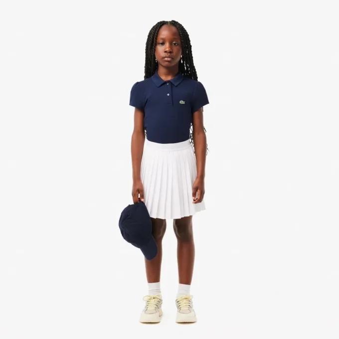 Polo Mini Piqua con cuello festoneado para niño