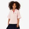 Polo oversize de piqué para niña