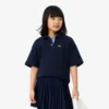 Polo oversize de piqué para niña