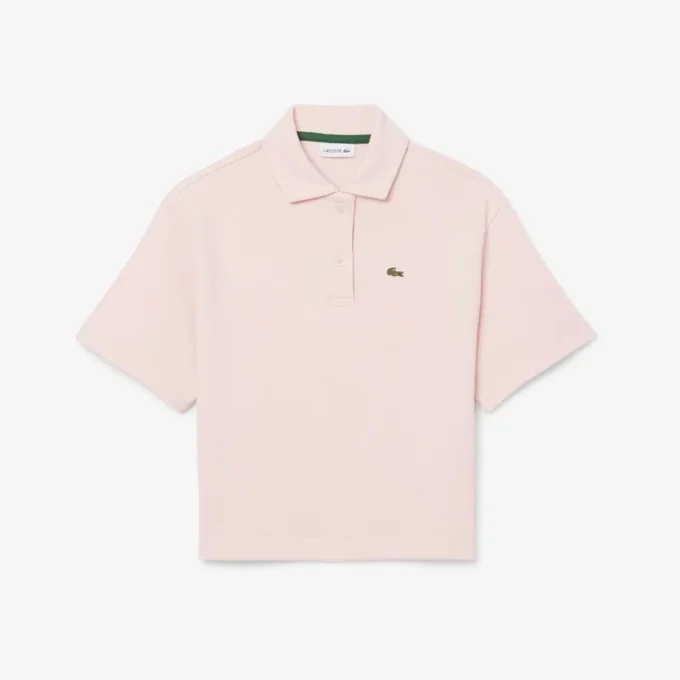 Polo oversize de piqué para niña