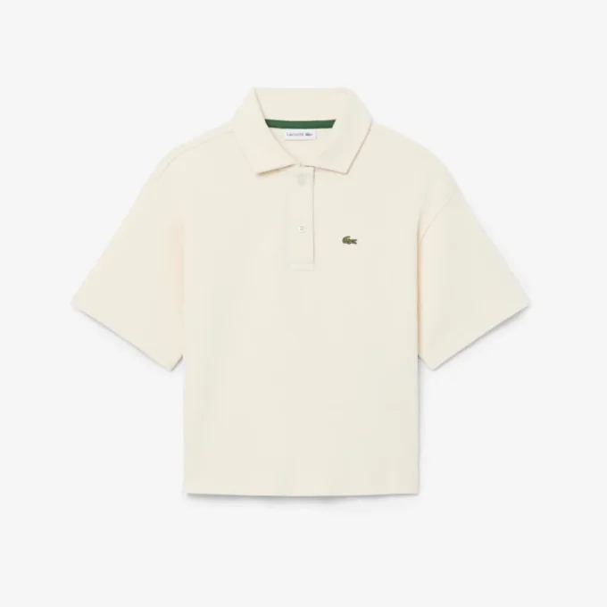 Polo oversize de piqué para niña