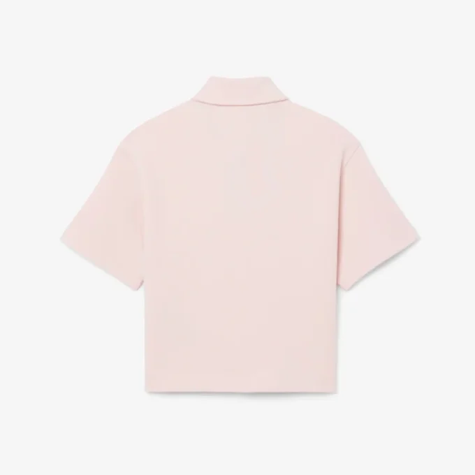 Polo oversize de piqué para niña