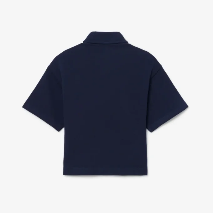 Polo oversize de piqué para niña