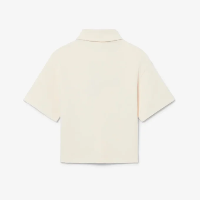 Polo oversize de piqué para niña