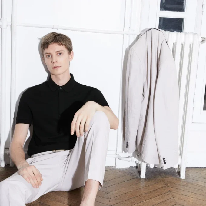 Polo Paris Stretch Piqué de corte regular para hombre
