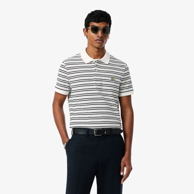Polo Petit Piqué a rayas de corte clásico