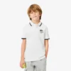 Polo Petit Piqué con cuello a rayas para niño