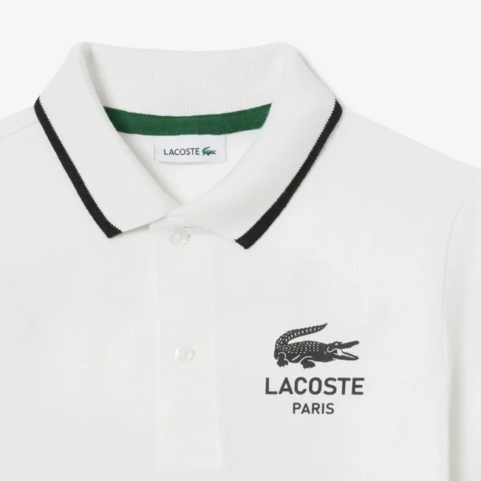 Polo Petit Piqué con cuello a rayas para niño