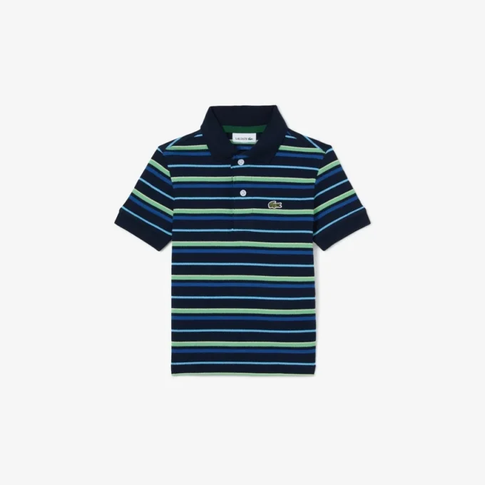 Polo Petit Piqué con rayas en contraste