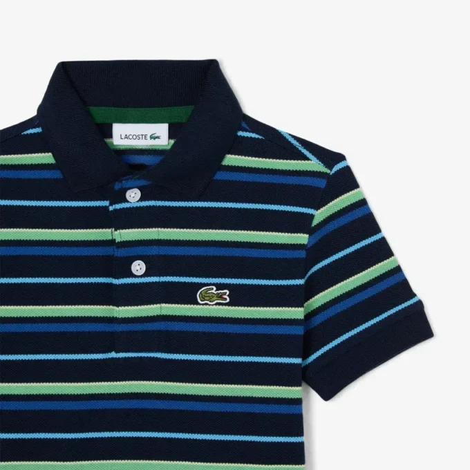 Polo Petit Piqué con rayas en contraste