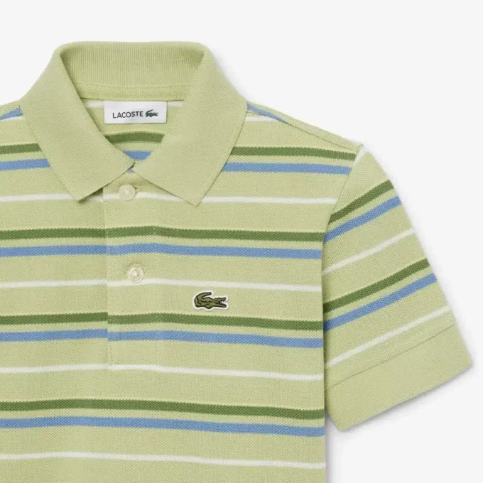 Polo Petit Piqué con rayas en contraste