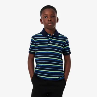Polo Petit Piqué con rayas en contraste para niño