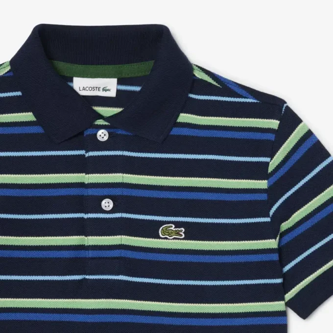 Polo Petit Piqué con rayas en contraste para niño
