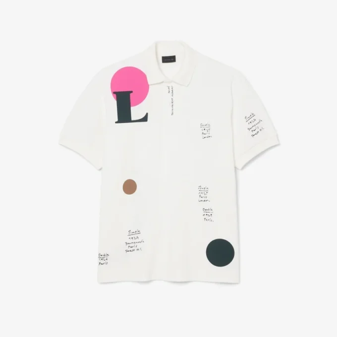 Polo Runway de piqué con estampado gráfico y corte holgado