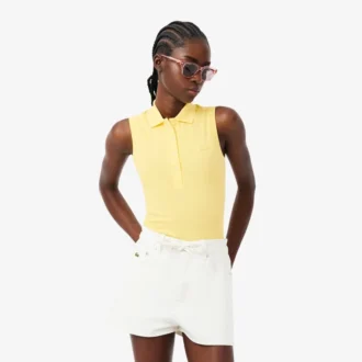 Polo sin mangas elástico L.12.D de corte ajustado para mujer