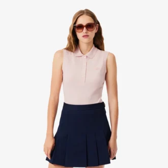 Polo sin mangas elástico L.12.D de corte ajustado para mujer
