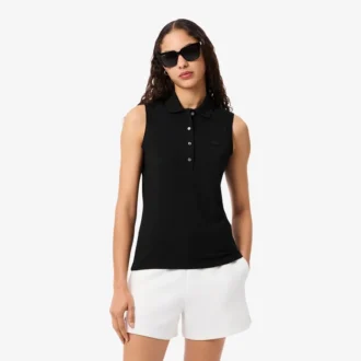 Polo sin mangas elástico L.12.D de corte ajustado para mujer