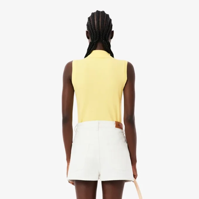 Polo sin mangas elástico L.12.D de corte ajustado para mujer