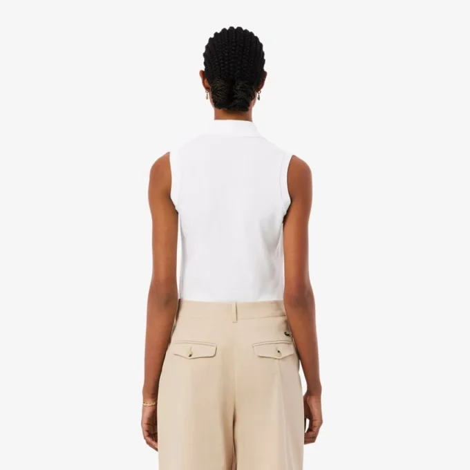 Polo sin mangas elástico L.12.D de corte ajustado para mujer