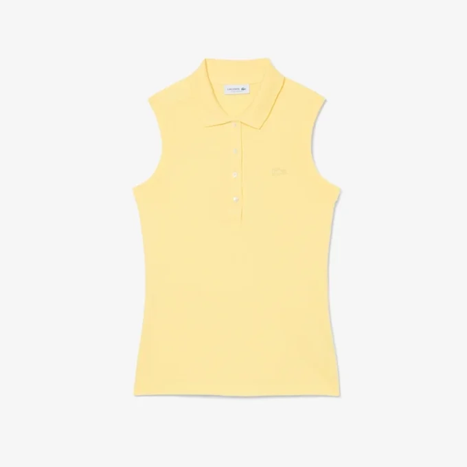 Polo sin mangas elástico L.12.D de corte ajustado para mujer