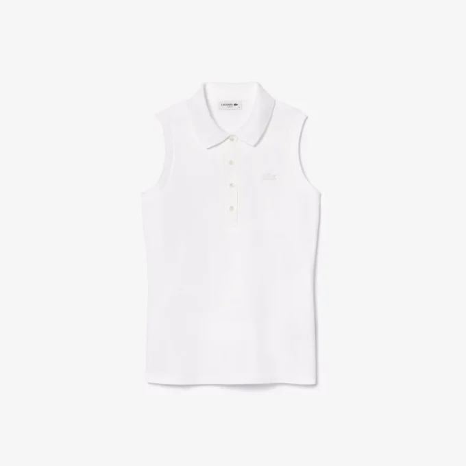 Polo sin mangas elástico L.12.D de corte ajustado para mujer