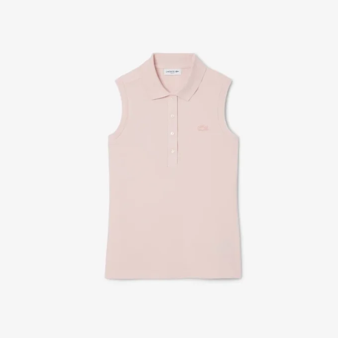 Polo sin mangas elástico L.12.D de corte ajustado para mujer
