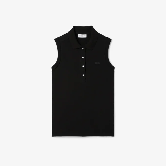 Polo sin mangas elástico L.12.D de corte ajustado para mujer