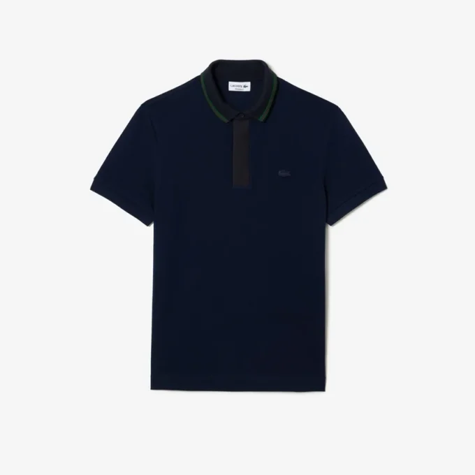 Polo Smart Paris de corte regular para hombre con cuello en contraste