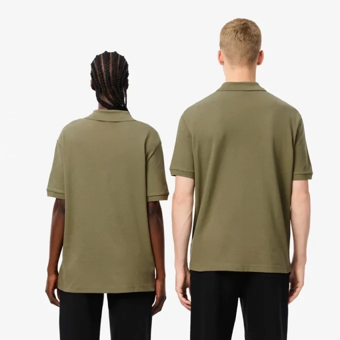 Polo unisex de corte holgado con insignia L.12.12 Piqua