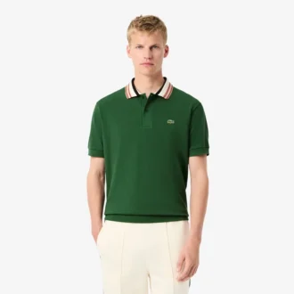 Polos de cuello rayado de corte clásico «Made in France» para hombre